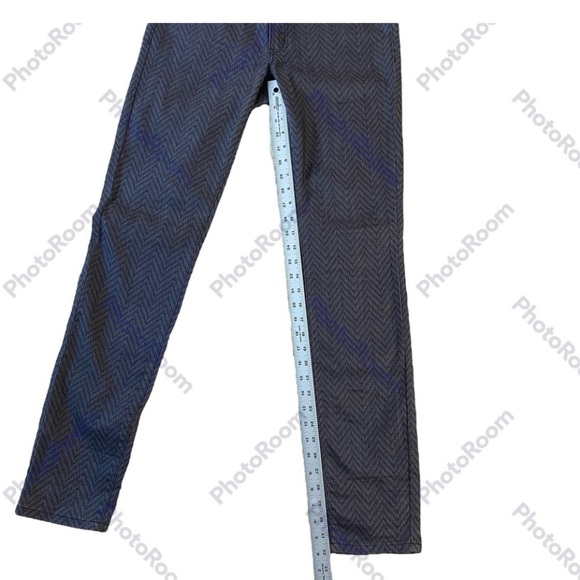 Prana Womens Kara Herringbone Pattern Gray Mid Rise Pants Jeans Size 8 Skinny - Picture 8 of 13
